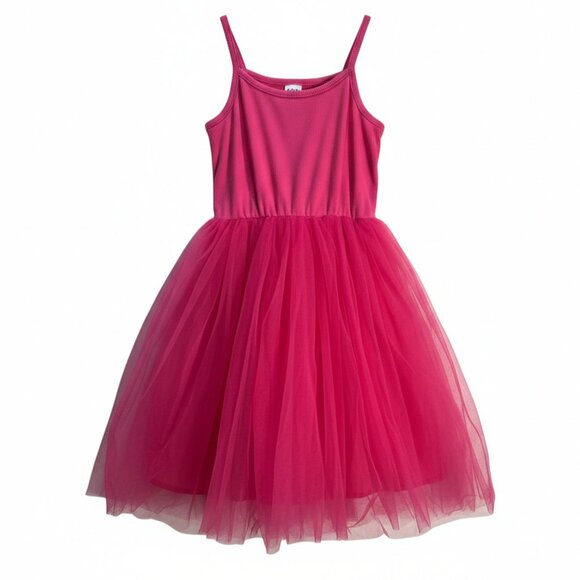 Other - NWOT | Girls Pink Ribbed Sleeveless Tutu Party Celebration Dress | 4/5T